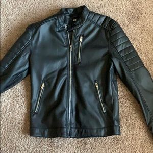 Black leather jacket